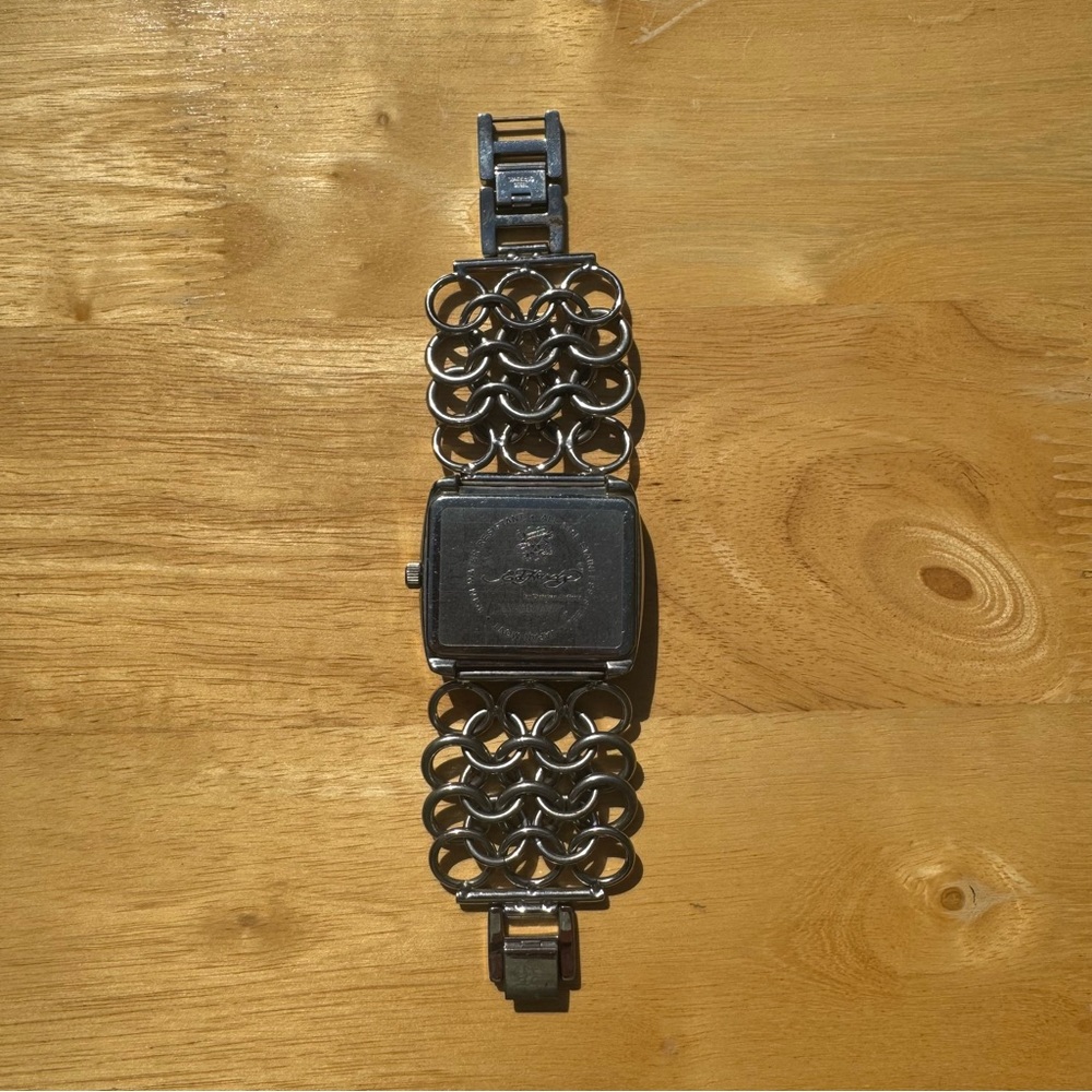 Vintage Ed Hardy by Christian Audigier Lynx Orchid Chainmail Watch - Picture 9 of 12